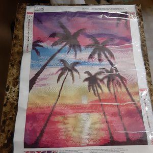 DIY Diamond Painting NEW Palm Trees Sunset